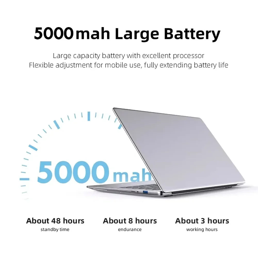 Lightweight Portable 14.1 Inch Student Business Notebook 2026 New Intel N95 Win11 Large Storage Laptop