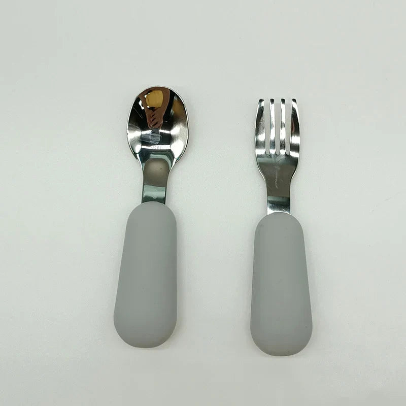 EtherealBe Stainless Steel Baby Utensils Set - Colorful & Safe