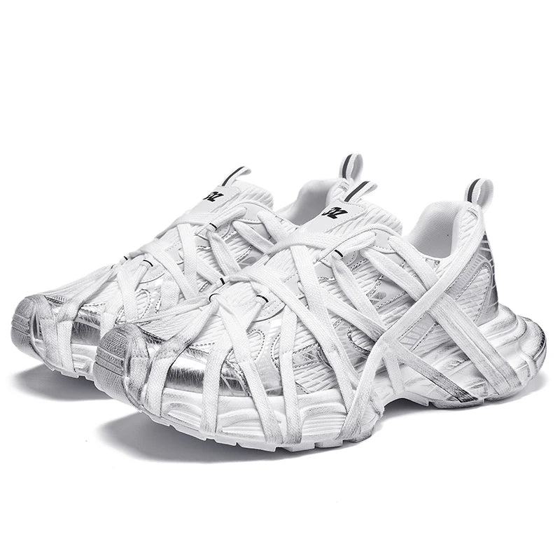 2025 High Quality New Men's Women's Shoes Summer Breathable Running Comfortable Sports Mesh Couple Dad Shoes Male Fashion Shoe