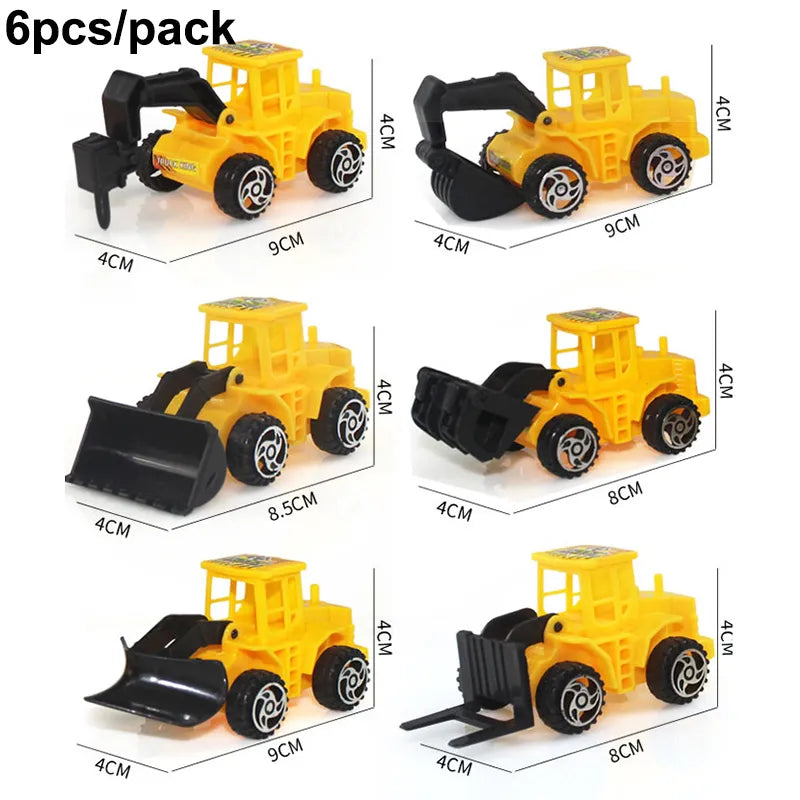 5pcs Construction Themed Balloon Carton Vehicle Balloon Excavator Forklift Crane Balloons for Boy's Construction Birthday Party