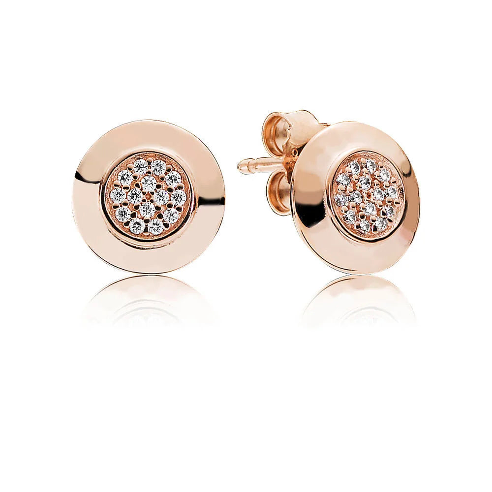 925 Sterling Silver Stud Earring Love Heart Crown Hoop Signature Logo Earrings For Women Making Wedding Party Engagement Jewelry