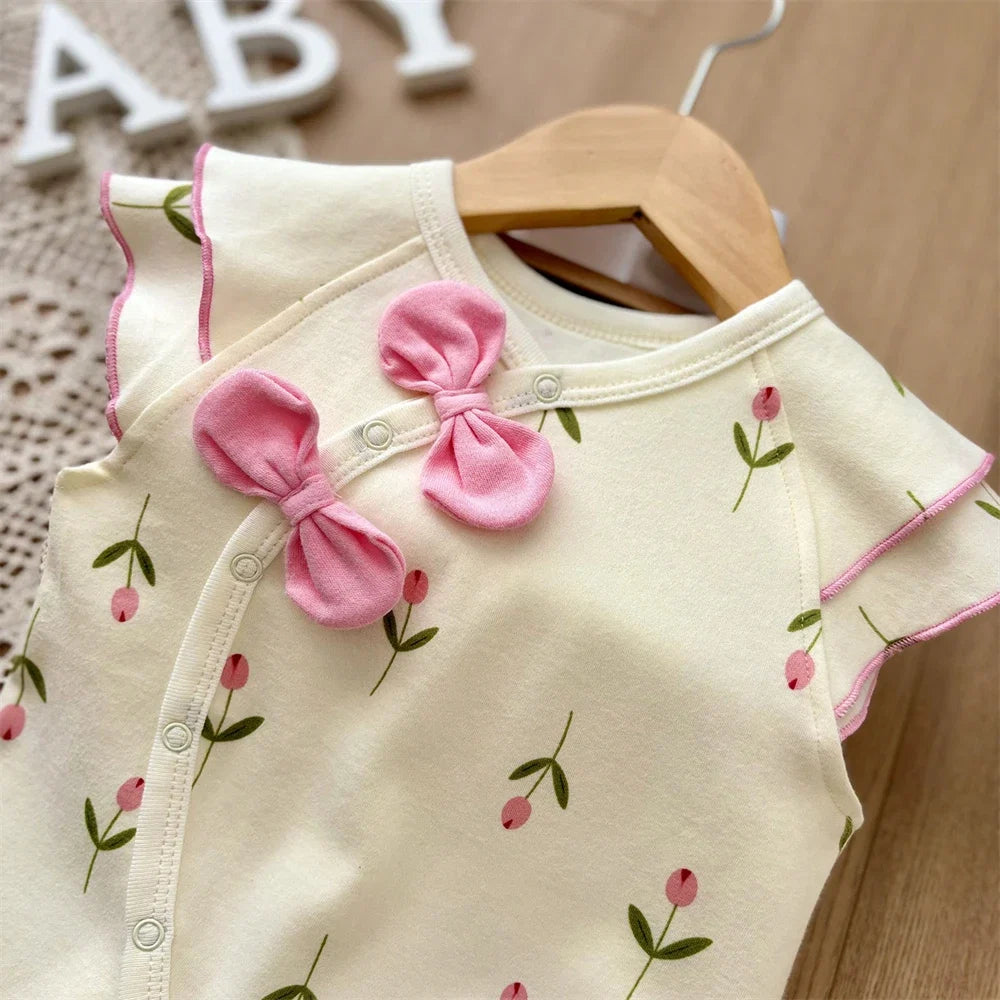 Baby Girl Rompers Summer Short Sleeve Clothing Cotton Girls Onesies