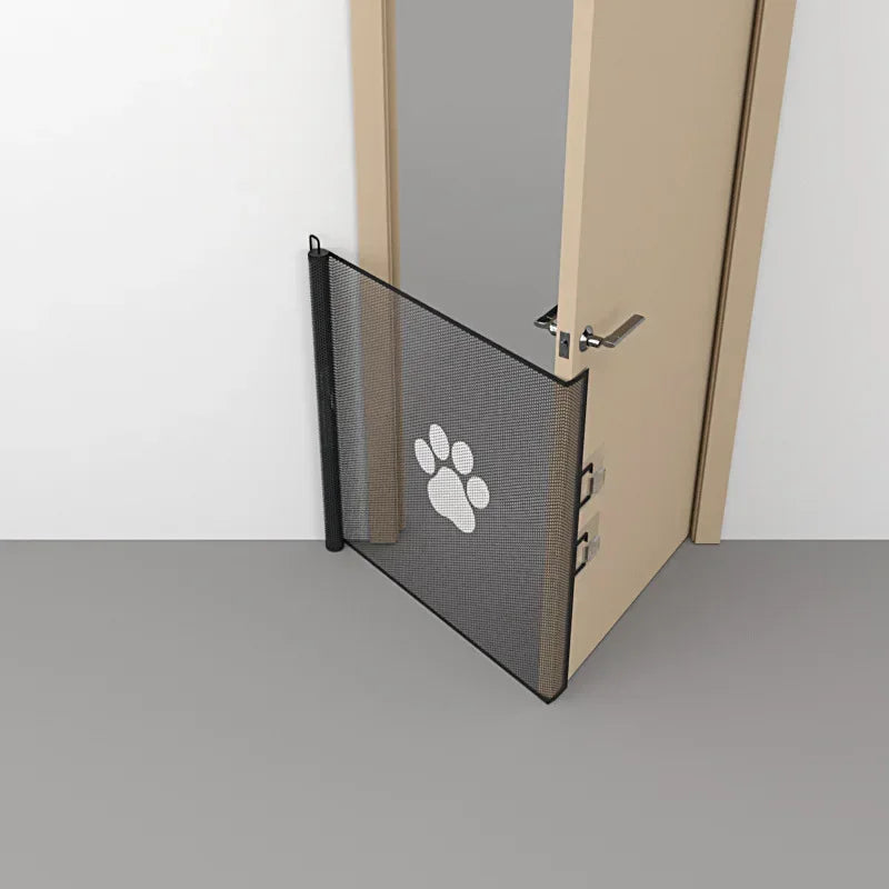 Automatic Retractable Pet Gate Fence Dog and Cat Fences Indoor Stair Walkway Isolation Net Security Fence Pet Products