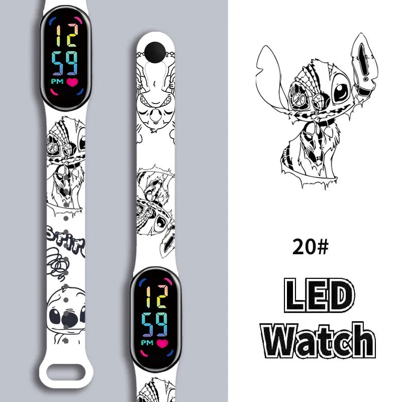 Stitch Children Watches Girls Waterproof Sport ,Touch Screen Watch Digital Clock Bracelet Gifts.