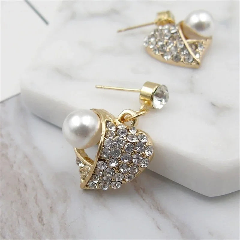 Women's fashion peach pearl jewelry set