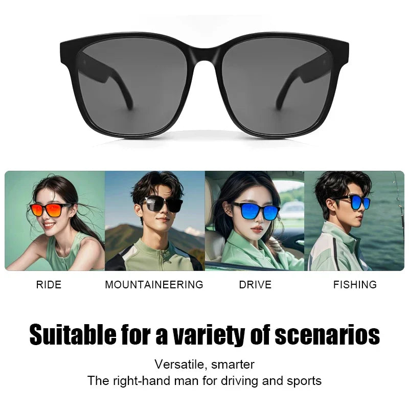 GS08 Upgrade Smart Glasses With Camera, Video Recording, AI Photo Recognition, Bluetooth Call Translation, Voice Assistant Glasses.