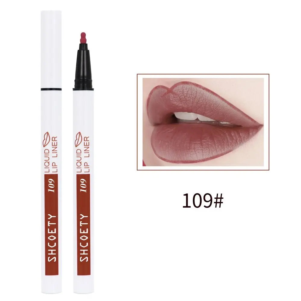 Long Lasting Lip Stain Marker Matte Nude Smudge Proof Natural Lipstick Pen Makeup Tool Quick Drying Liquid Lip Liner