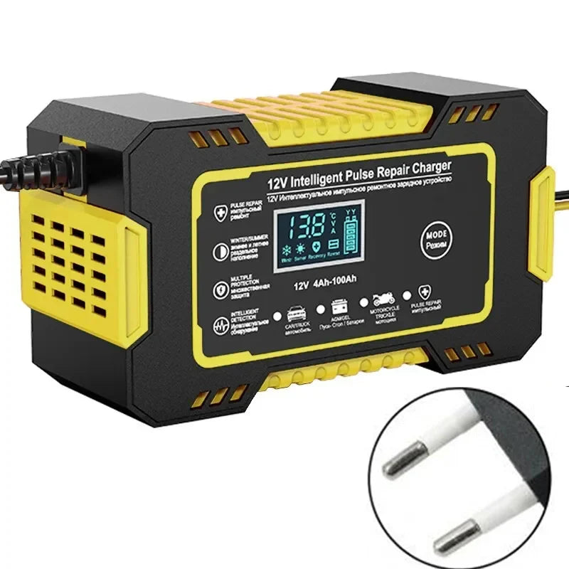 12-24V 6/8A Full Automatic Battery charger, Digital LCD Display Car Chargers Power Repair Chargers, Wet Dry Lead Acid.
