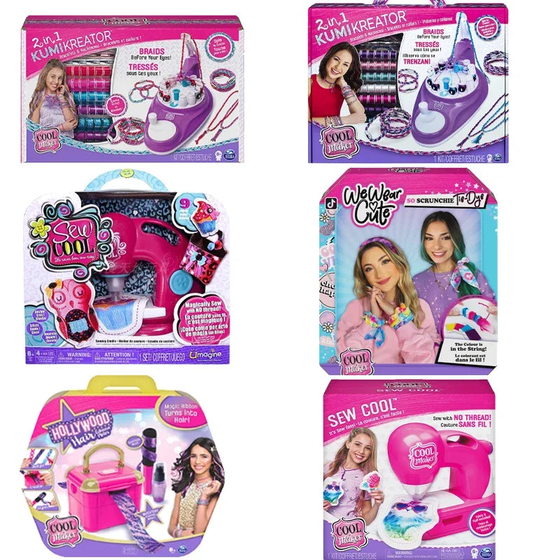 Cool Maker 2-in-1 KumiKreator Necklace & Friendship Bracelet Maker Activity Children's Toy Girl Hair Extension Maker Fashion Toy