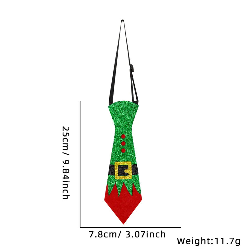 1PC 2024 Christmas Neckties Cartoon Christmas Ties For Boy Girl Santa Claus Party Kids Costume Accessories Christmas Decoration