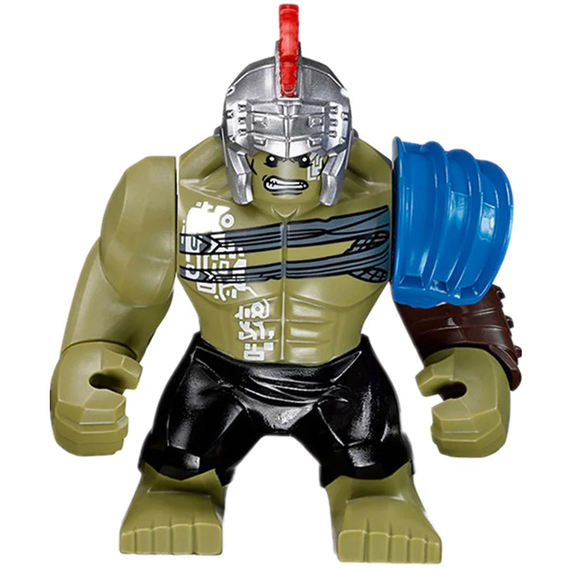 Building Blocks Marvel Transformation Figures Big Goblin Spiderman Iron Man Venom Captain Hawk Deadpool Technic Armor Gift Toys