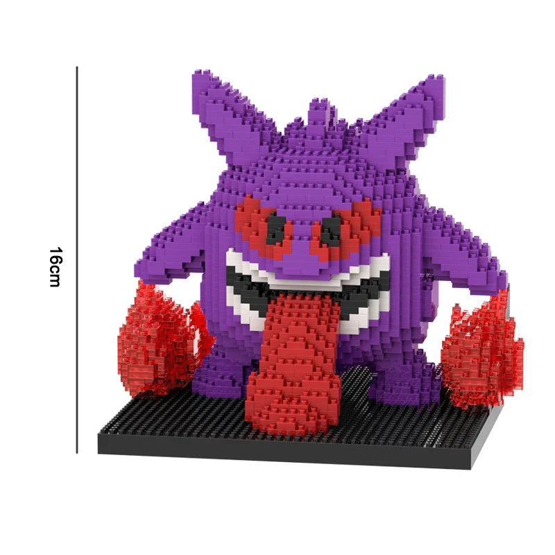 Pokemon Figure Gengar Piplup Mega Charizard Micro Building Blocks DIY Assembly Puzzle Mini Bricks Toys for Kid Christmas Gift