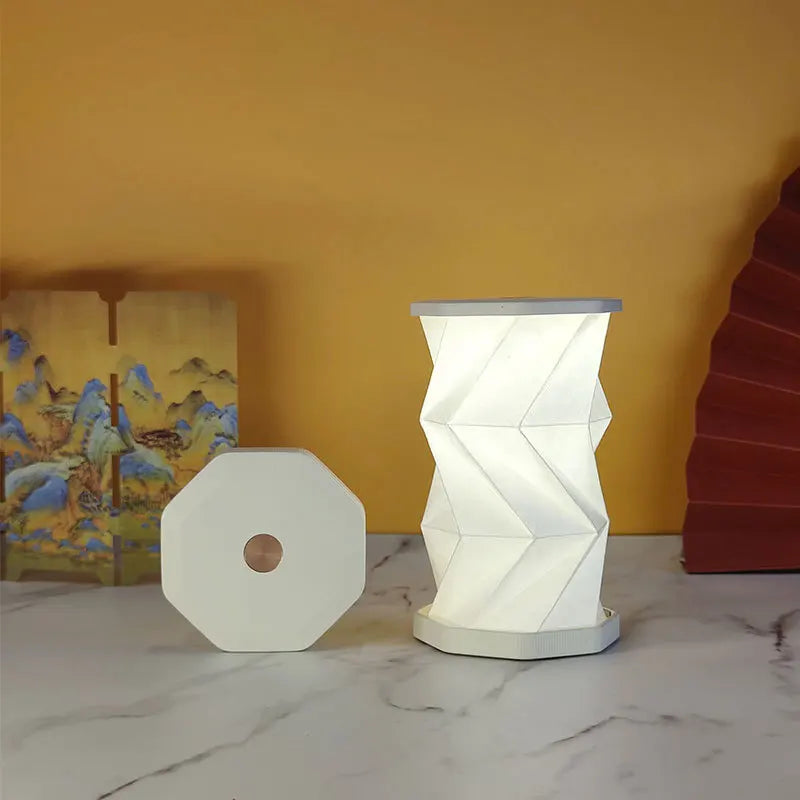 Creative Mini Rotating Light LED Touch Night Light Portable Folding Cultural And Creative Atmosphere Light Holiday Small Gift