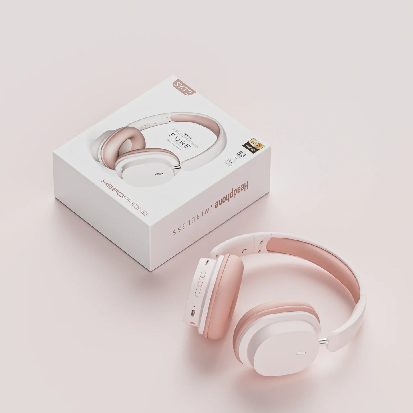 SY-T2 Wireless Bluetooth Headset With Microphone 9D Stereo Noise Canceling Headphone Choice Hifi Bass Hedset Original Packaging