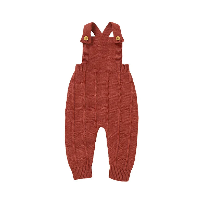 Baby Boy Jumpsuit Baby Girl Solid Knit Sleeveless Bodysuit Newborn Infant Cute Fall Clothes