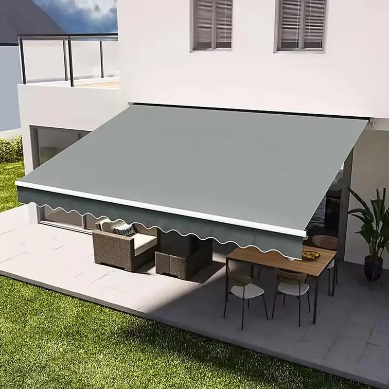 Outdoor retractable aluminum patio awning customized  remote control