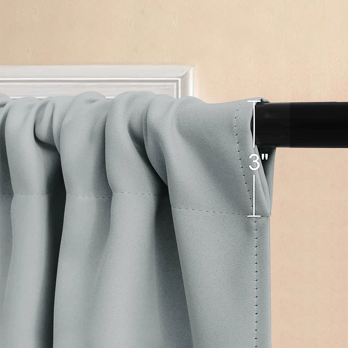 1pc Solid Short Curtain, Small Curtains for Kitchen, Bathroom, High Blackout.