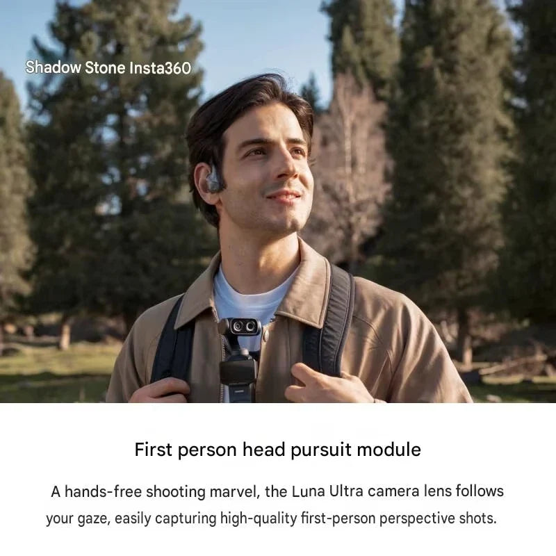 Insta360 Head Tracker Luna Ultra POV Motion Sensor Module 360 Camera Helmet Mount VR First Person View Accessory