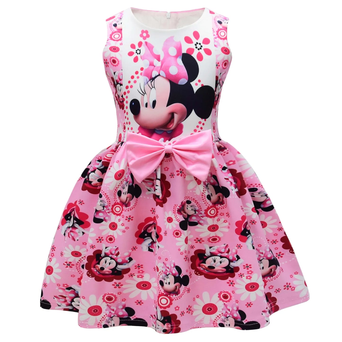 2024 Disney Minnie Children's Dress Mickey Mouse Girl Dress for Girls Birthday Party Tutus Halloween Costume for Kids Cartoon