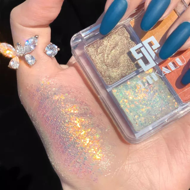 NEW IN Color Sequins Matte Eyeshadow Palette Shiny Waterproof Long-lasting Glitter Eye Shadow Diamond Shimmer Pigment Make Up Pa