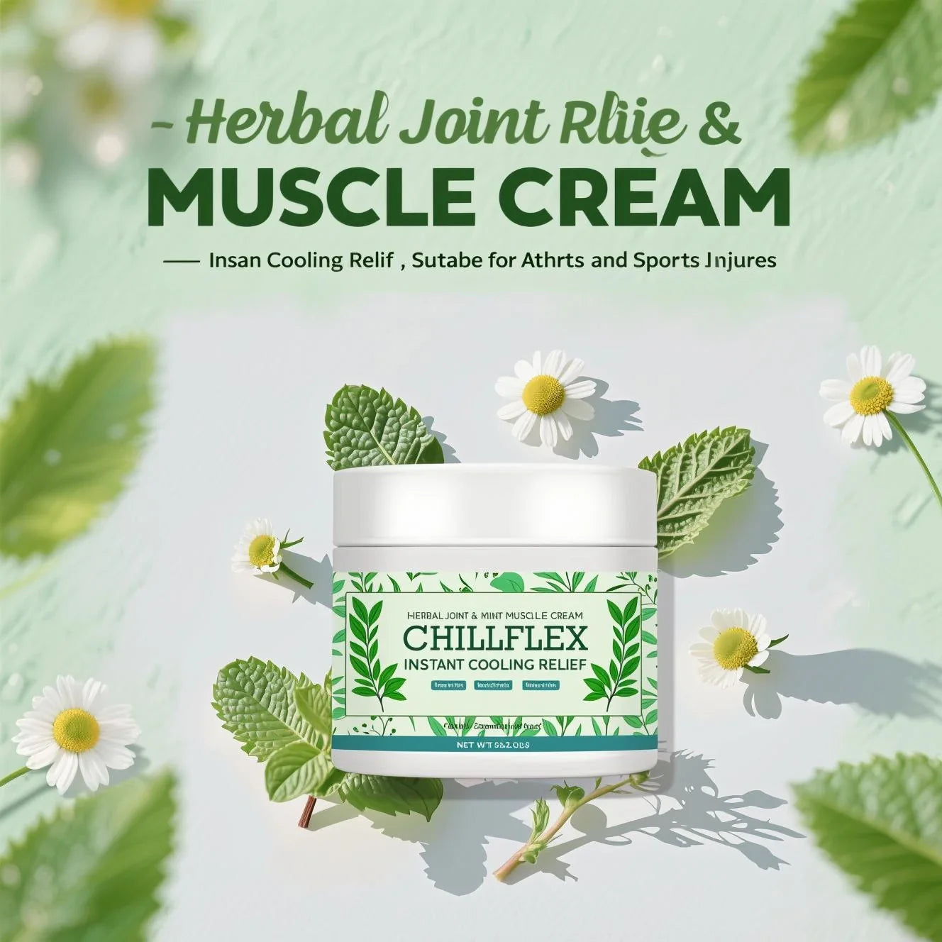 Muscle & Joint Cooling Balm - Herbal Menthol Formula for Instant Relief from Discomfort & Strain.