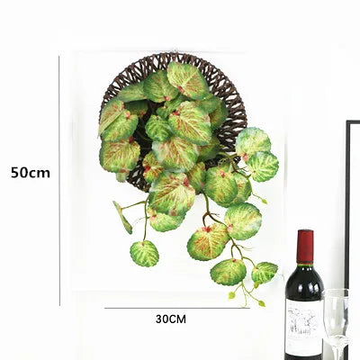 50-100CM Artificial Vine Green Tropical Fake Plants Rattan Autumn Hanging Winding Rattan Garden Balcony Home Decor Accessories