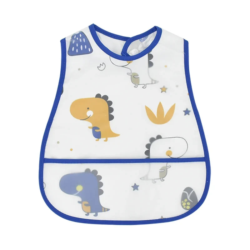 2023new Cartoon Pattern EVA Waterproof Pocket Lunch Feeding Bibs