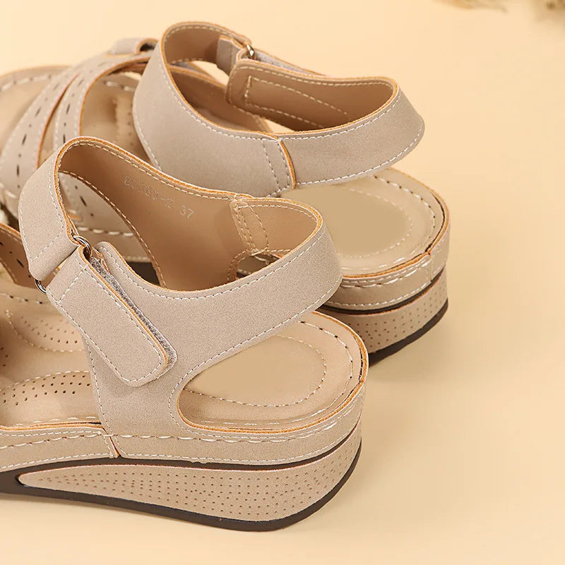 Women Sandals Soft Stitching Ladies Sandals Comfortable Flat Sandals Women Open Toe Beach Shoes Woman Footwear Sandalias Treking