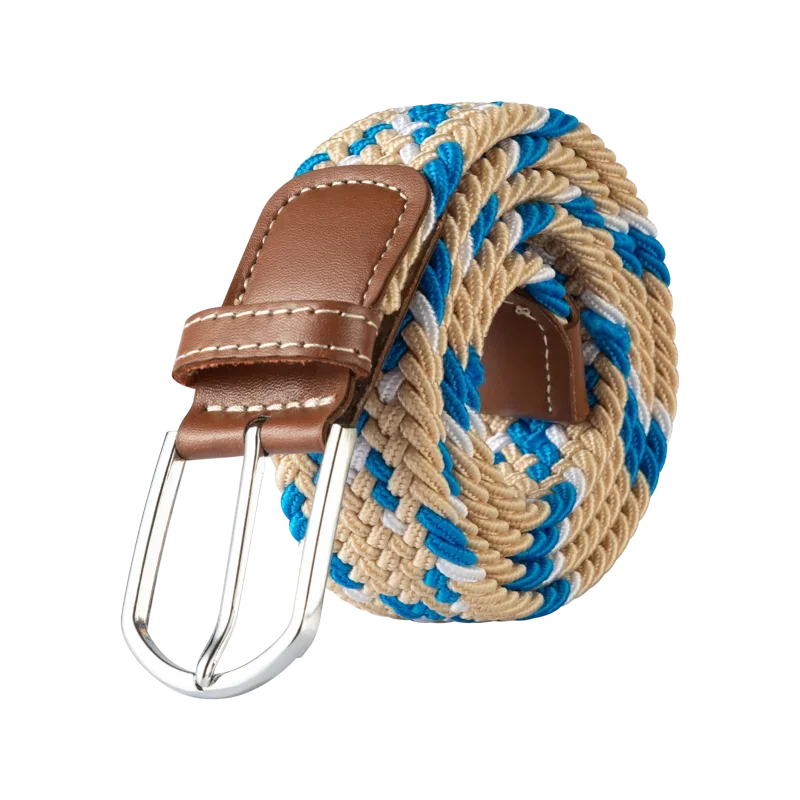 Black Female Casual Knitted Pin Buckle Men Belt Woven Canvas Elastic Expandable Braided Stretch Belts for Women Jeans Belts Belt