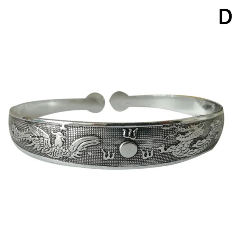 Retro Opening  Bracelet Jewelry Vintage Tibetan Silver Totem Carved Bangle Cuff