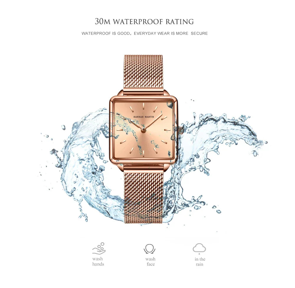 Simple Design Stainless Steel Strap Quartz Machine Core 3ATM Waterproof Wrist Watch Multifunctional Dropshipping Women's Watches