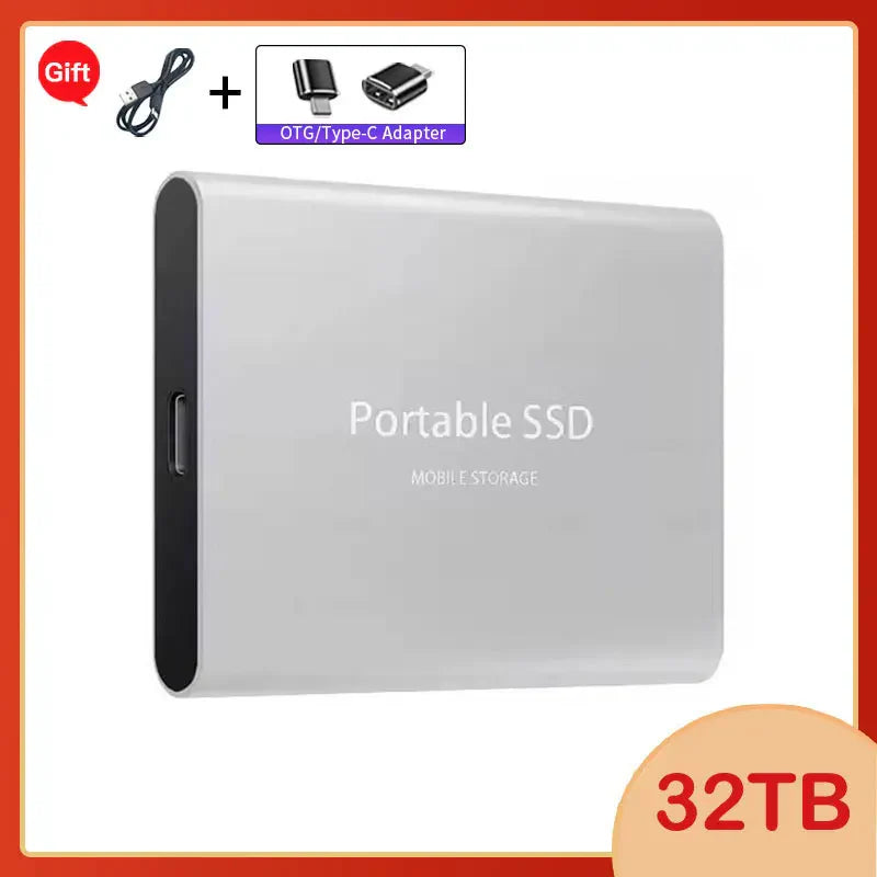 Lenovo 1TB External Hard Disk 2TB High-Speed Hard Drive USB3.1 Type-C Solid State Drive Storage Disks for Laptops/Desktop/Mac