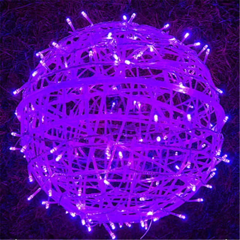 LED String Lights Christmas Tree Decoration 30CM 20CM Rattan Ball Hanging Lamp Holiday Wedding Fairy Garland Light Outdoor Home