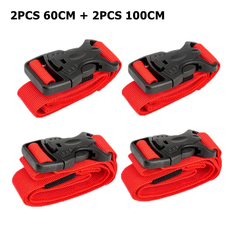 4/2/1pcs Cargo Tie Luggage Lash Belt Strap Buckle Camping Nylon Travel