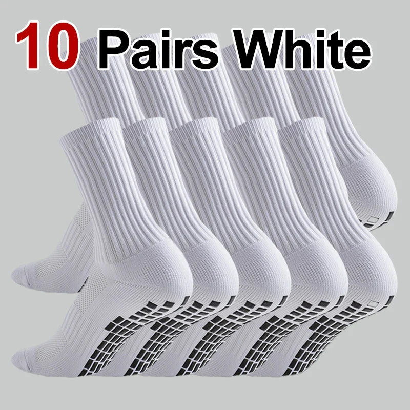 1/4/10 Pairs Neutral Anti Slip Football Socks Spring Summer Absorbing Sweat Breathable Basketball Running Leisure Sports Socks