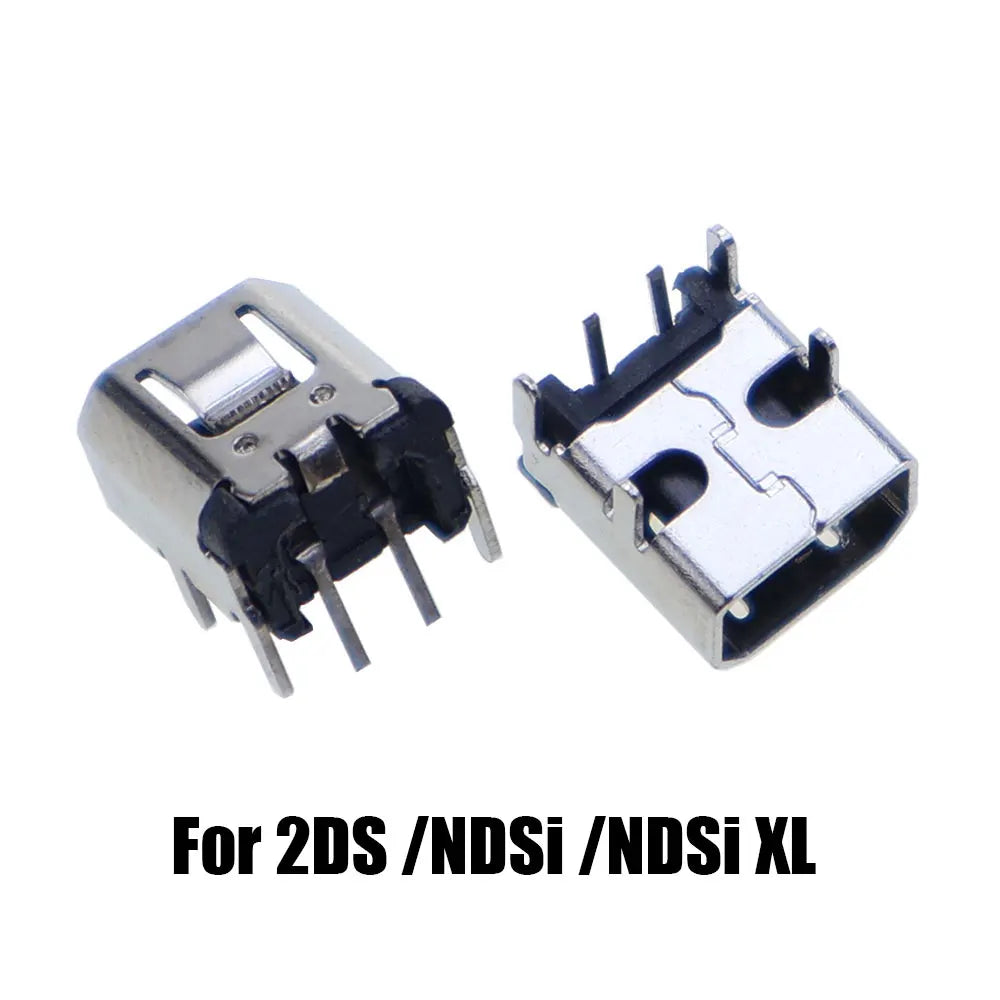 2pcs For NDS NDSL NDSi XL Power Socket Charging Port For GBA GBASP Link Connector For Switch / Lite / Oled / Pro NS Console