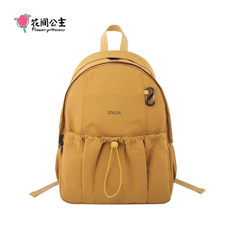 Flower Princess Solar 2025 New Original Women's Backpacks Commuting Travel School Simple Backpack Female Bag for Woman Back Pack