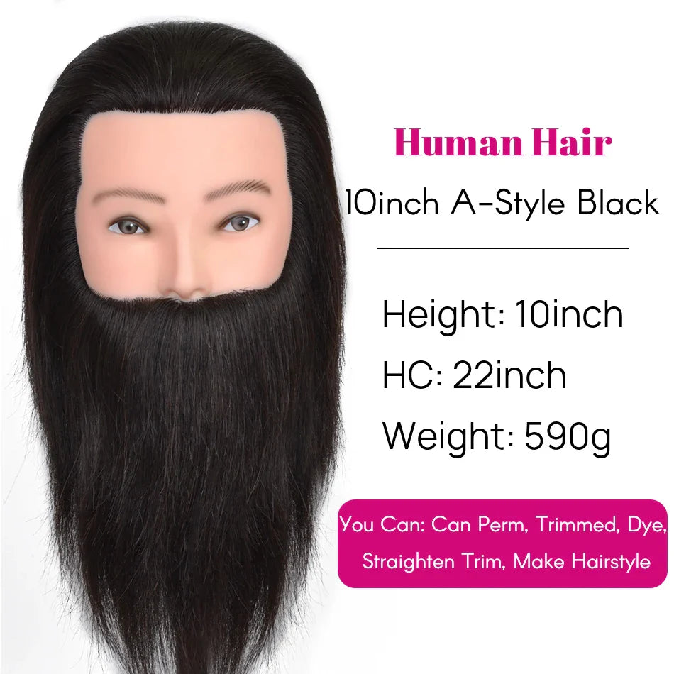 100% Real Human Hair Mannequin ,Styling Heads Cosmetology Practice Heads.