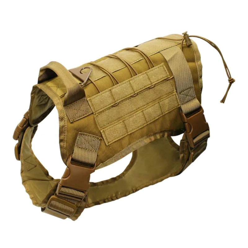 Tactical Camouflage Dog Vest Harness for Medium and Large Dogs，Easy Control and Comfortable for Hiking ，Training, and Outdoor