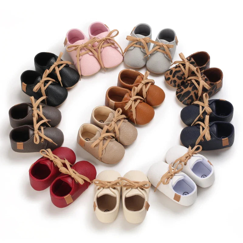 Baby Mid Top Sneakers - Classic Solid Color Casual Sneakers,  Non slip Rubber Sole, Beginner's Children's Shoes.