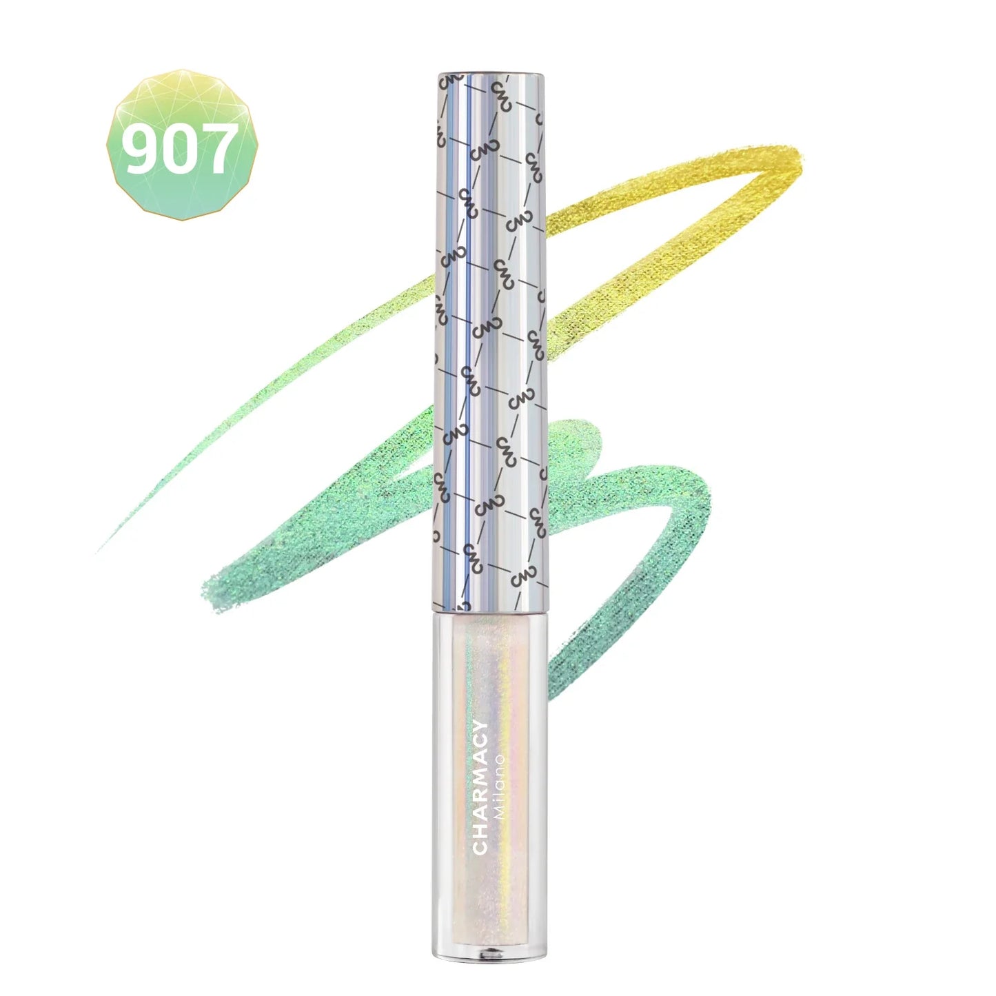 CHARMACY Duochrome Glitter Liquid Eyeliner Waterproof Long-lasting Ultra-Fine Tip Smudge-proof Eye Liner Makeup for Women