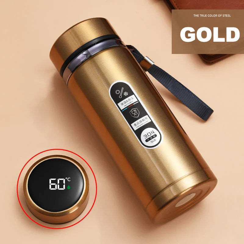 500ML-1Liter Stainless Steel ,Thermos Bottle with LED Temperature Display, Tea, Water Bottle, Portable Cups.
