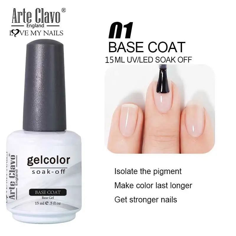 Arte Clavo Autumn Winter Series Jelly Gel Nail Polish 15ml LED Nail Gel Hybrid Varnish Matt Top Base Coat Nail Art Gellak Primer