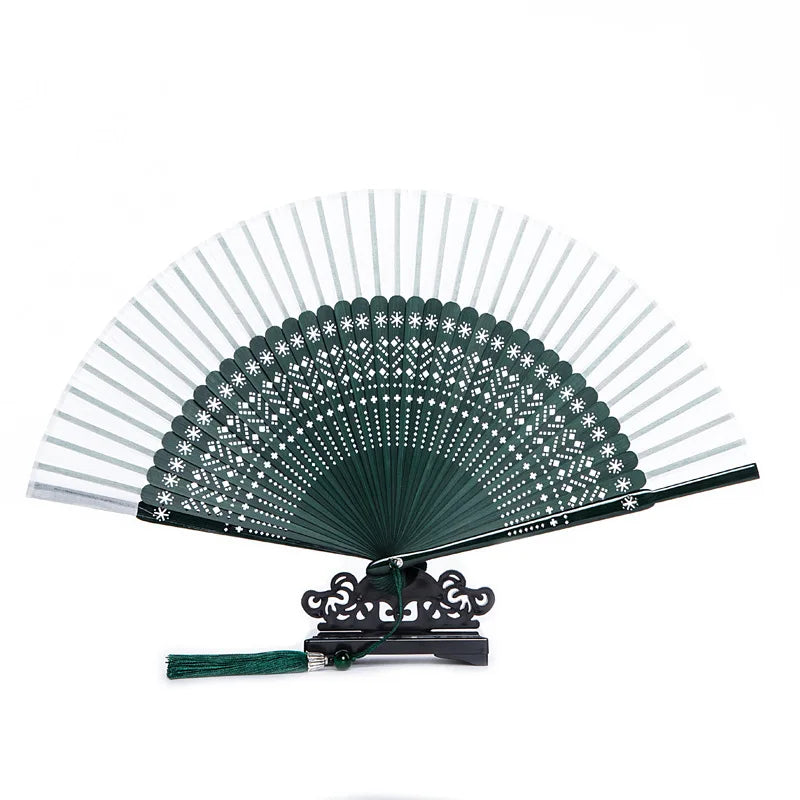 31 Styles Folding Fan Black Japeneses Ladies Silk Hand Fans High Quality Bamboo Crafts Wedding Dance Home Decor Ornament