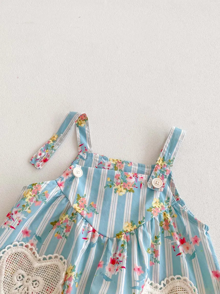 2PCS Newborn Clothes Baby Girls Bodysuit Flutter Sleeves Tops with Bodysuit Baby Romper Sets 0-24 Months