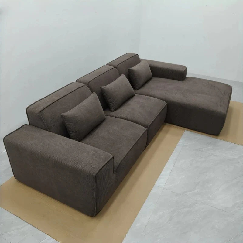 Comfortable Corner Luxury Boneless Couch Lazy Couches Hotel Modern Compressed Sofa Loveseat Salon Gray Couch Sofa Furniture