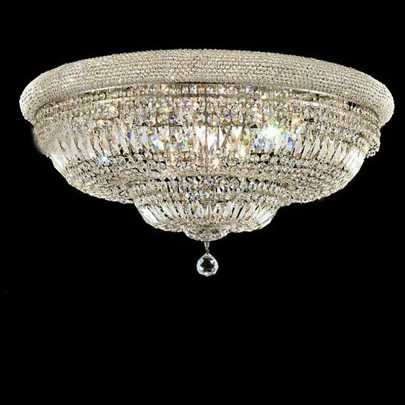 Empire Gold Crystal Ceiling lamp for staircase luxury living room lobby hallway hanging light home decor large cristal lamps