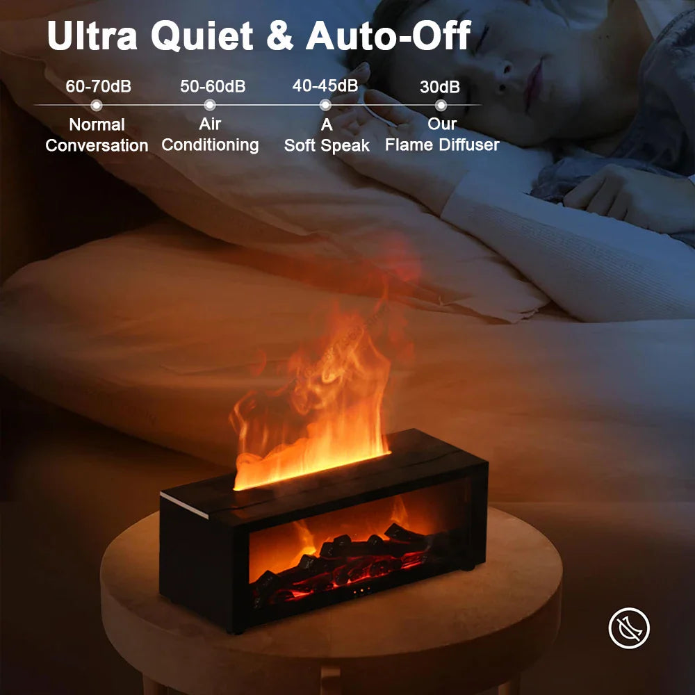 Air Humidifier Essential Oil, Home Aroma , Flame Automatic Fragrance Diffuser, With LED Light, Remote Control