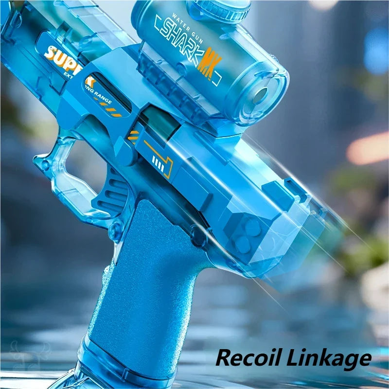 Electric Pulse Water Guns Automatic Water Gun With Led Light Water Blaster Squirt Gun Summer Outdoor Party Toys Gifts For Adult