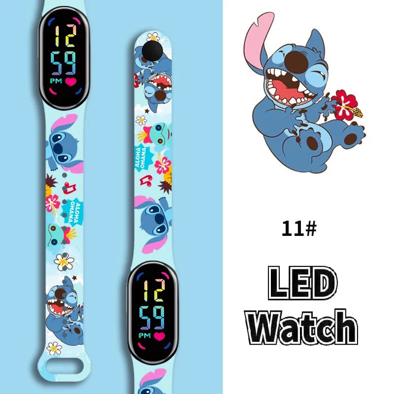 Stitch Children Watches Girls Waterproof Sport ,Touch Screen Watch Digital Clock Bracelet Gifts.